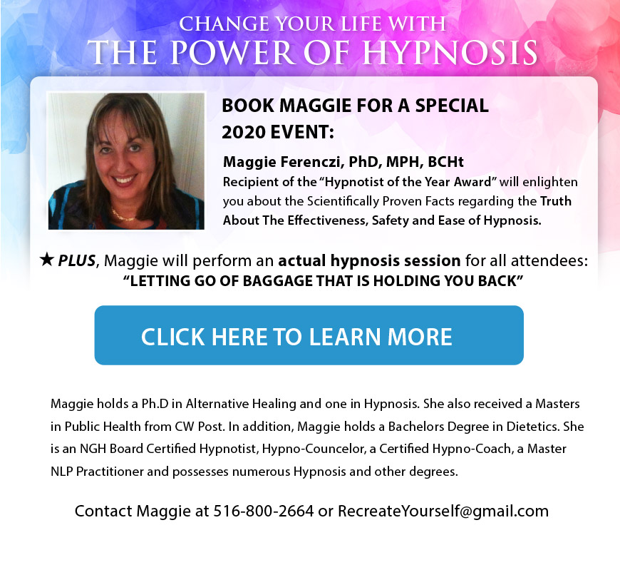 Recipient of the Hypnotist of the Year Award will enlighten  you about the Scientifically Proven Facts regarding the Truth About The Effectiveness, Safety and Ease of Hypnosis